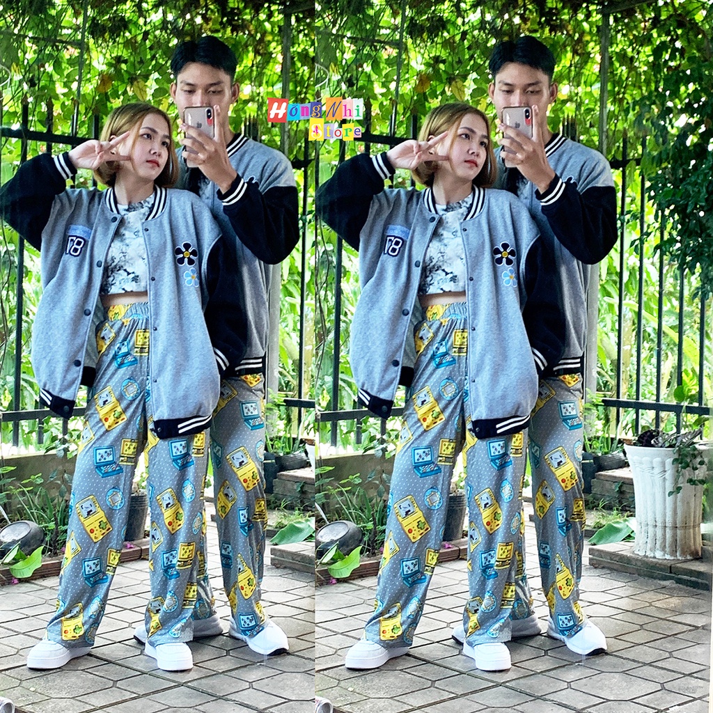 Áo Khoác Bomber Thêu Hoa 87 Viền Cổ Ulzzang Unisex Dáng Rộng Nam Nữ - MM