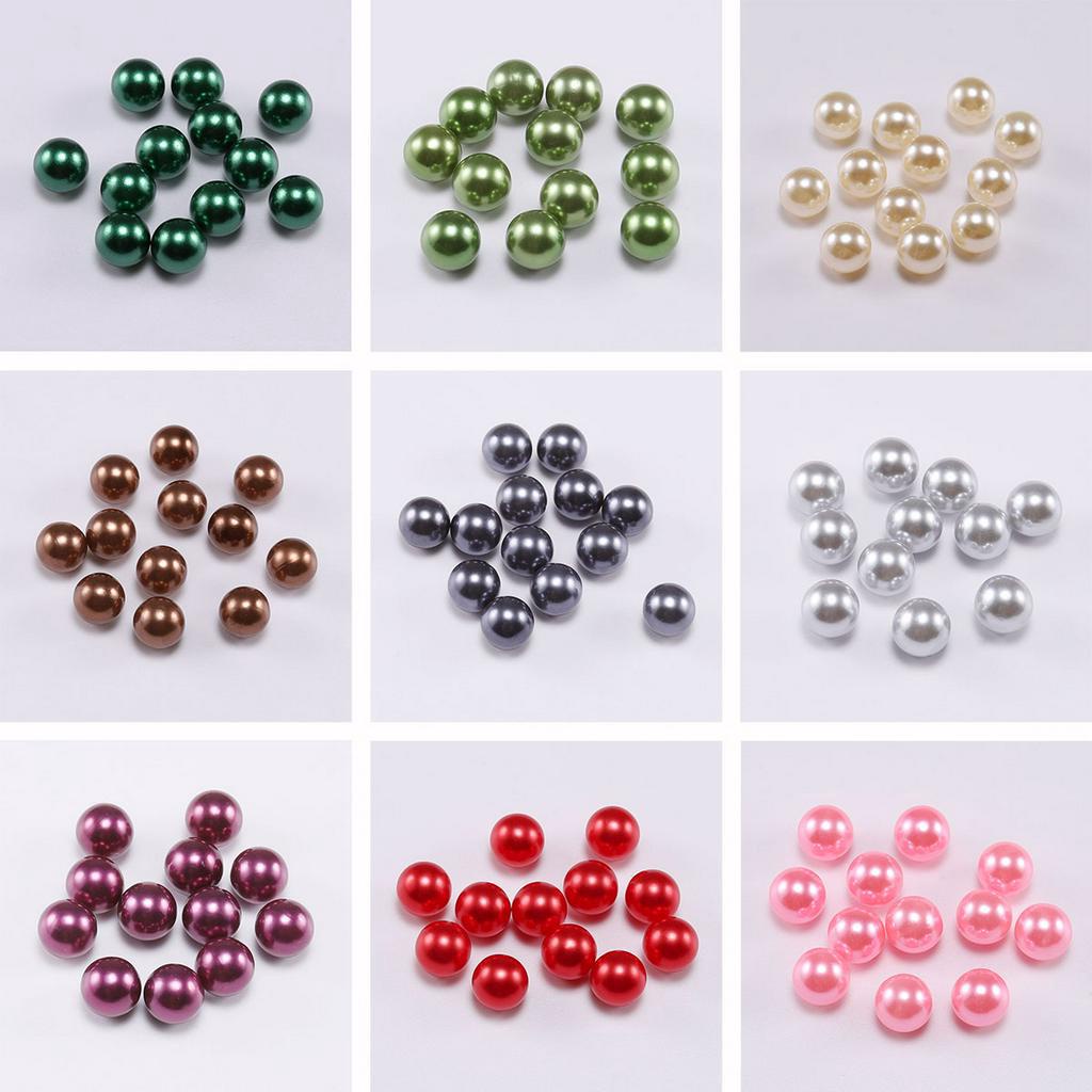 Ngọc Trai Giả Đơn Sắc 3 4 5 6 8 10 12 14mm Dùng Làm Đồ Thủ Công DIY