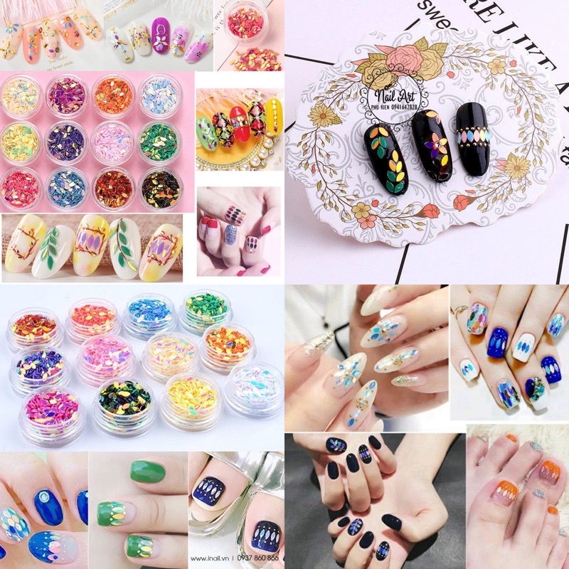 Set nhũ hạt gạo trang trí móng HOT