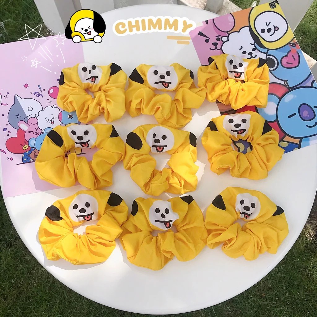 Cột Tóc Vải Scrunchies - Dây Buộc Tóc Scrunchies ( BT21 )