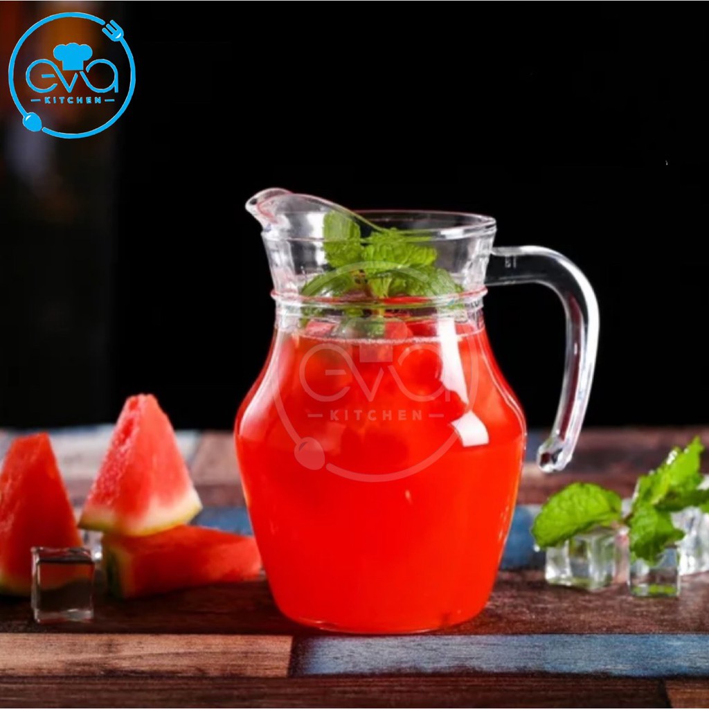 Bình Đựng Nước Thuỷ Tinh Miệng Rót Có Quai Cầm / Ca Quai Miệng Rót Thuỷ Tinh 600 Ml M2954