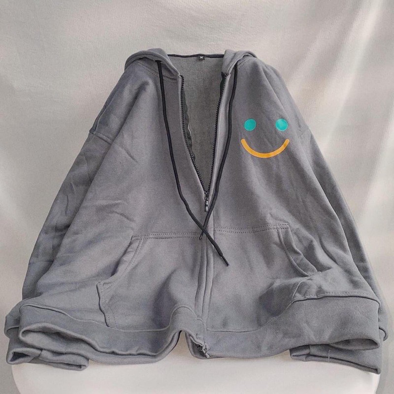 Áo khoác nỉ lót bông Mặt cười unisex | BigBuy360 - bigbuy360.vn