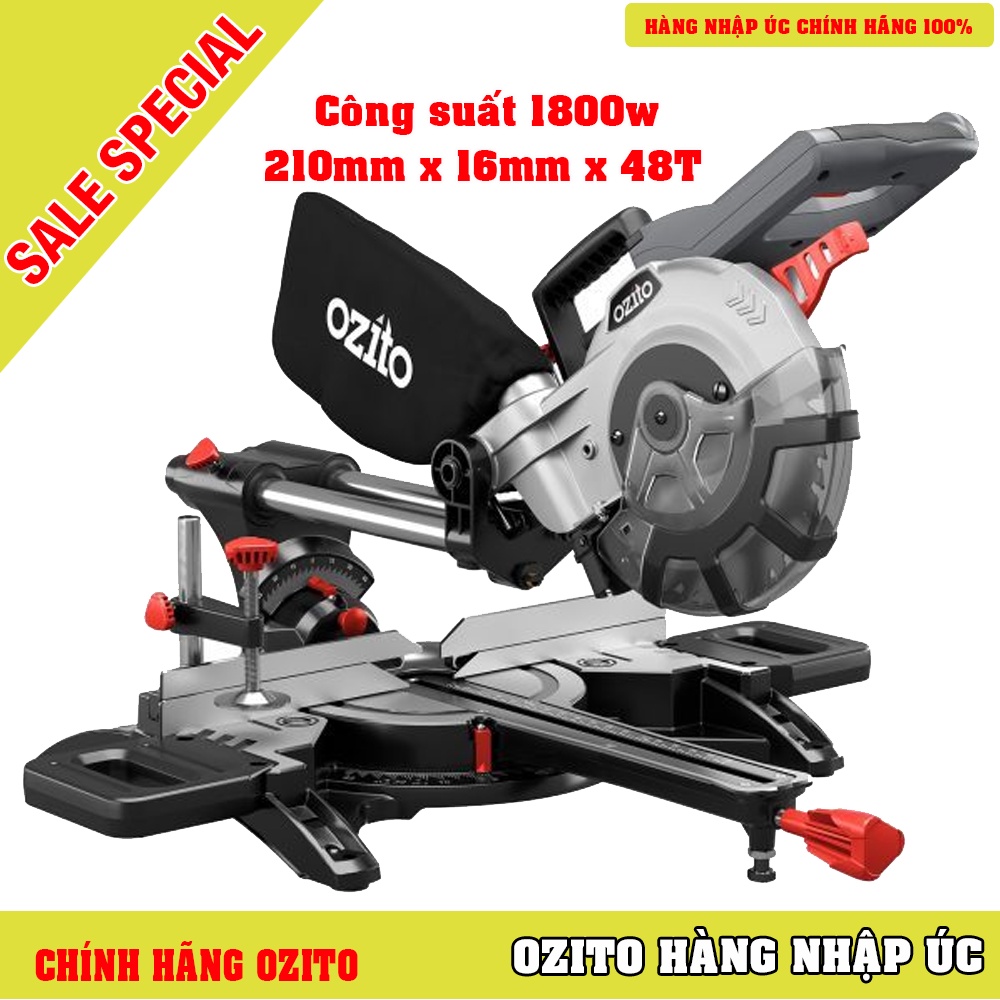 Cưa trượt Ozito 210mm 1800w SCMS-1621