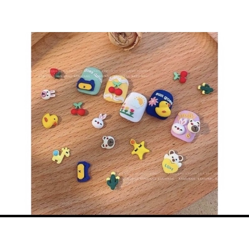 Charm nail hoạt hình cao cấp style  kute