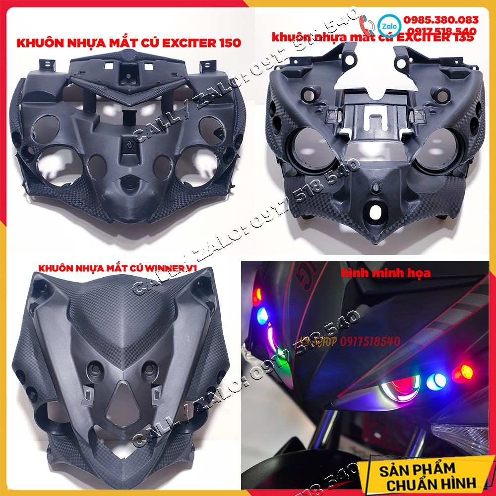 🏍 Khuôn Nhựa Mắt Cú Cho Exciter 135 , Exciter 150 , Winner V1 ( lưu ý chỉ khuôn nhựa)  🏍