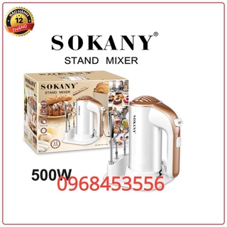 [BẢO HÀNH 1 NĂM]MÁY ĐÁNH TRỨNG CAO CẤP SOKANY 500W , 5 TỐC ĐỘ CHẤT LIỆT INOX