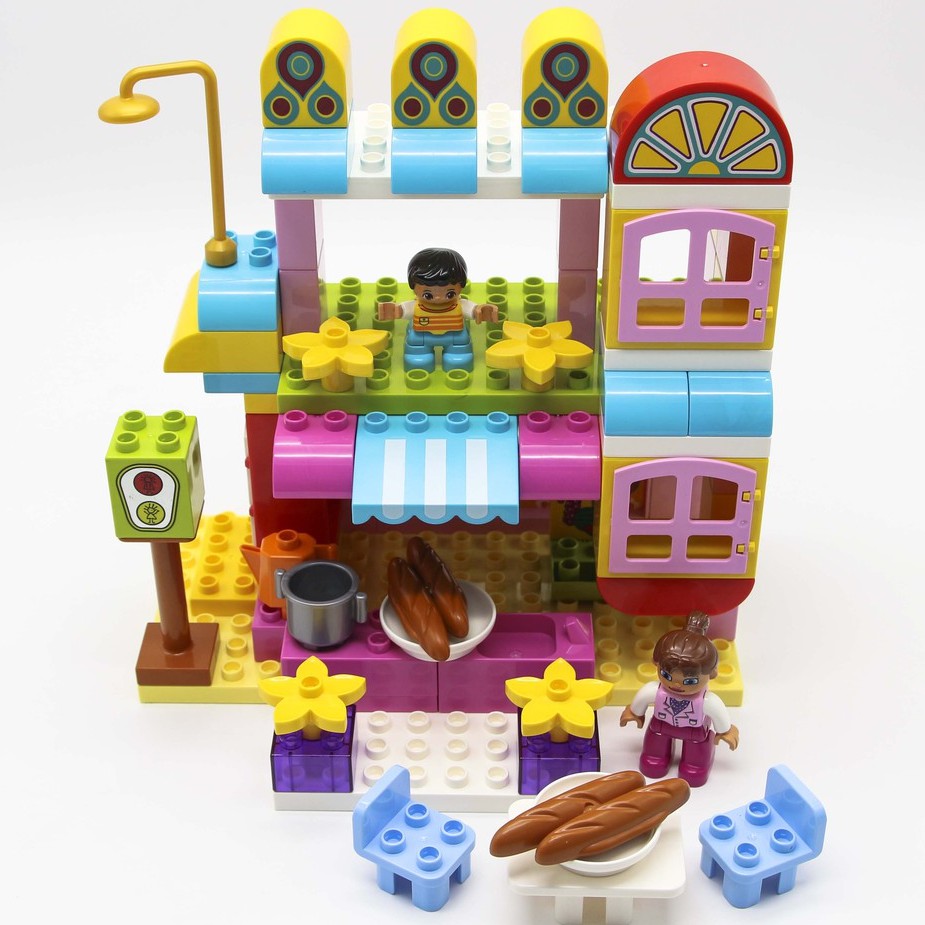 Bộ đồ chơi lắp ghép  ghép hình smoneo duplo Những ly kem nhiều màu 30 chi tiết Toyhouse 66001