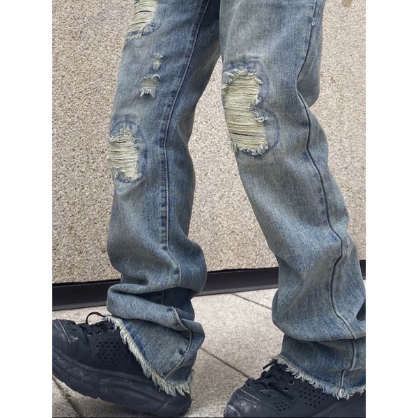 Quần Jeans Rách Vintage