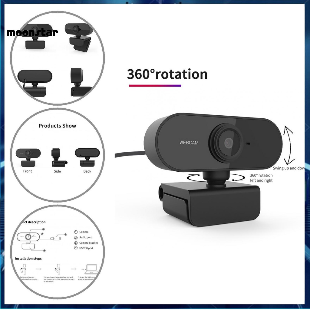 Webcam Máy Tính Tự Động Lọc Tiếng Ồn Dễ Lắp Đặt 1080p
