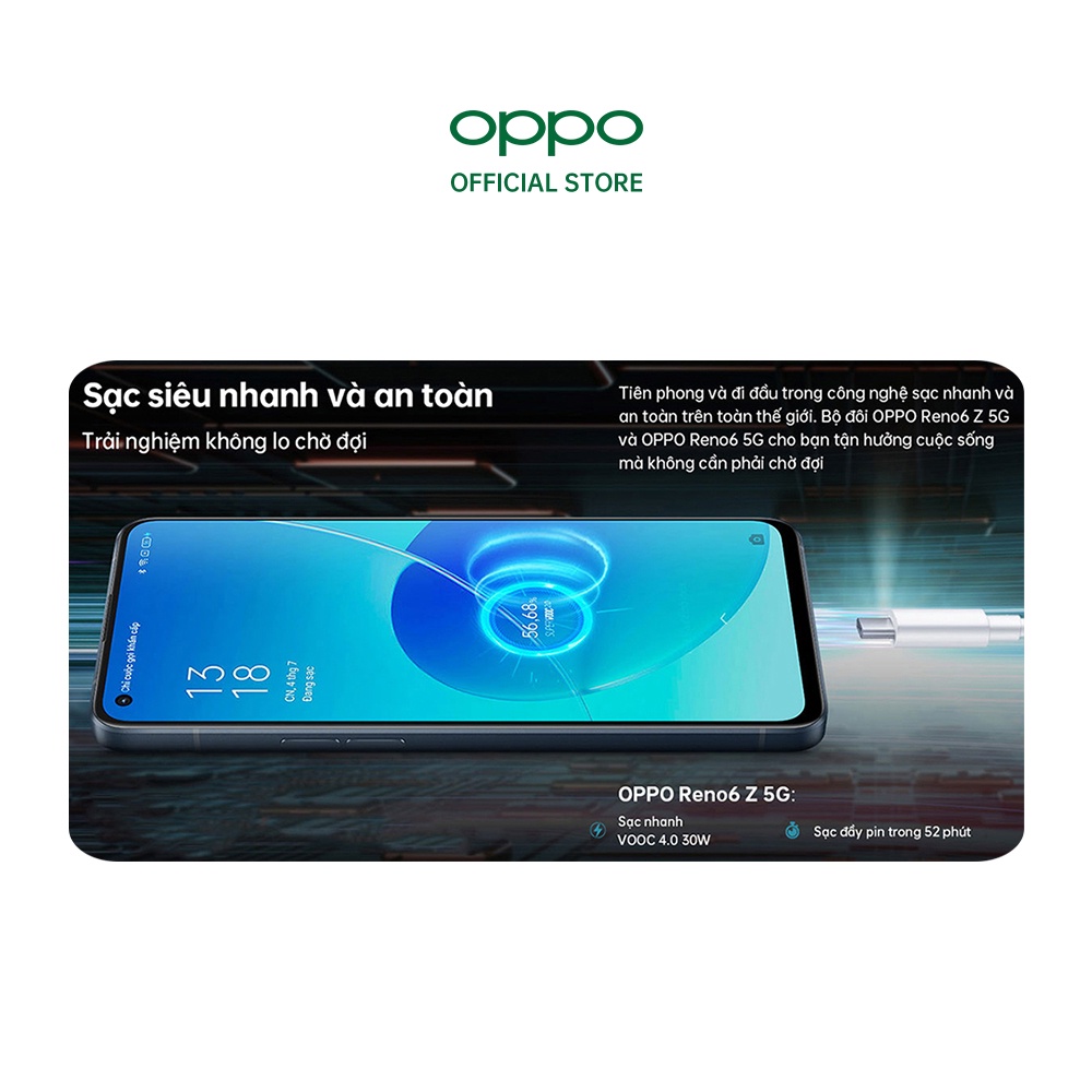 Điện Thoại OPPO RENO6 Z 5G (8GB/128GB) - Hàng Chính Hãng