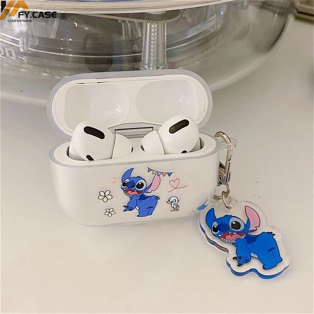 Vỏ Bảo Vệ Hộp Sạc Tai Nghe Airpod 1 2 3 Pro Bằng Silicon Chống Sốc Hình Stitch Dễ Thương