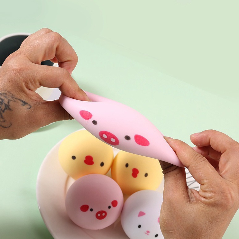 Squishy Mochi heo hồng thỏ trắng gấu trúc trắng vịt vàng shiba mềm mịn dễ thương giá rẻ