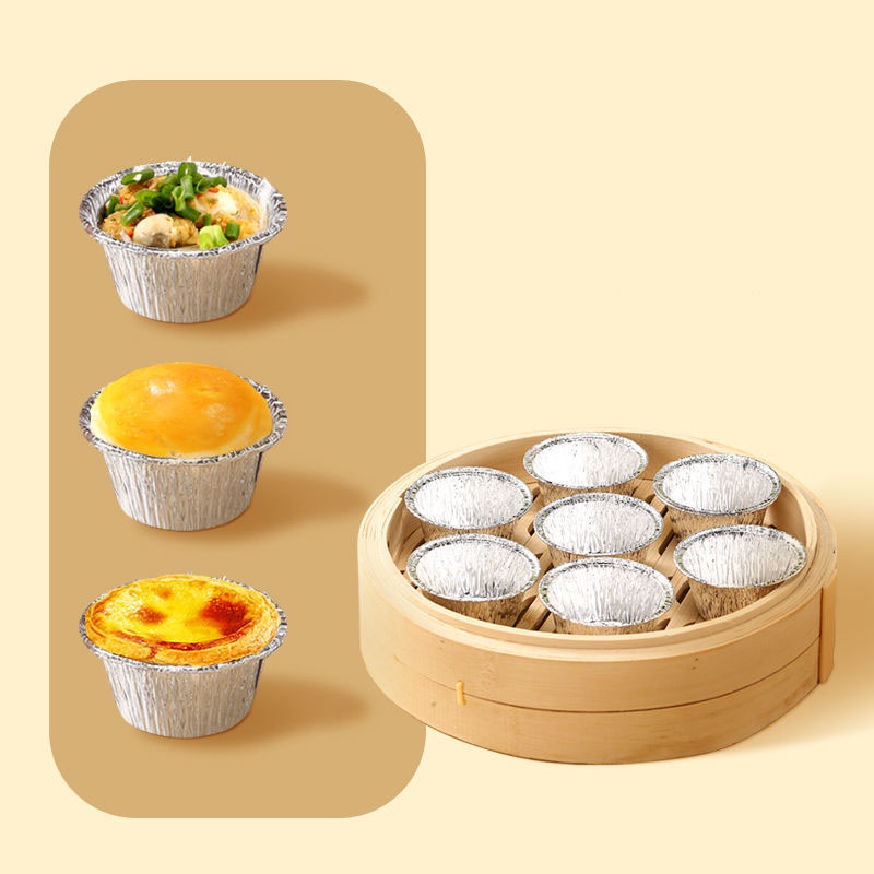 Khay Giấy Thiếc Nướng Bánh Trứng Chịu Nhiệt Cao Tiện Dụng