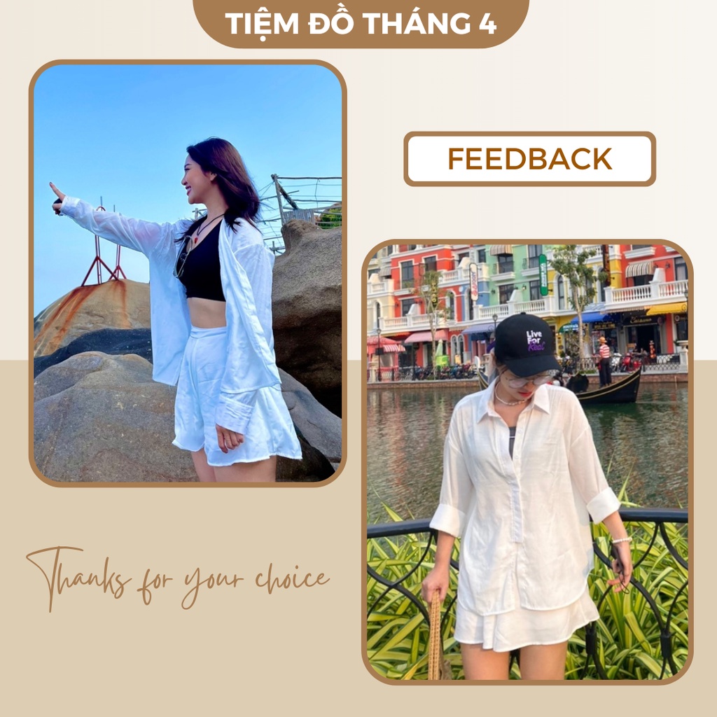 Set Nữ Đi Chơi Vải Xô Xước Không Nhăn Form Rộng TIỆM ĐỒ THÁNG 4 CASIE SET