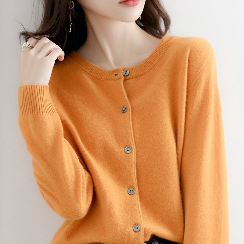Áo KhoáC Cardigan Cổ TròN Cho Nữ