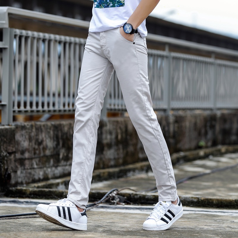 Quần jean dài dáng ôm phong cách Hàn Quốc thời trang cho nam