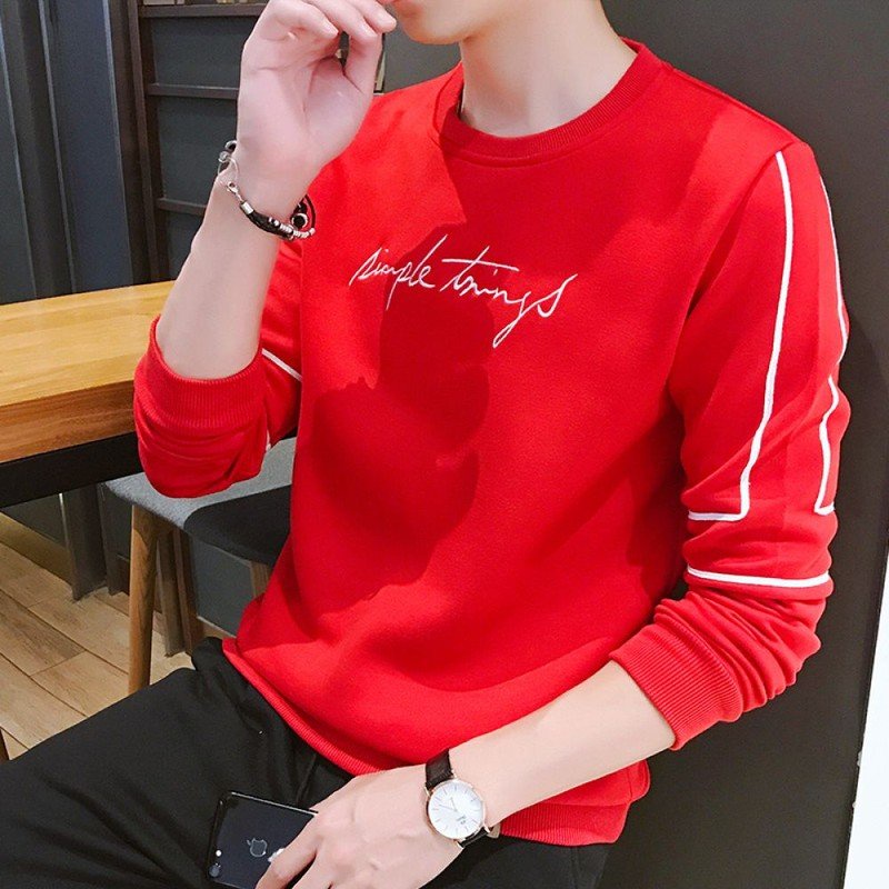 Áo thun tay dài sweater nam  nữ form rộng hàn quốc cổ và tay áo may bo viền - ATDC01