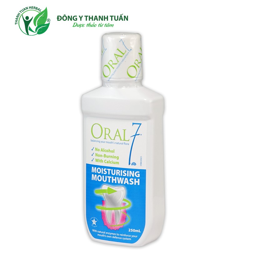 [Sản phẩm UK] Nước súc miệng GIỮ ẨM ORAL7 Chai 250ml - Dành cho bệnh nhân tiểu đường, người sau hóa trị, xạ trị