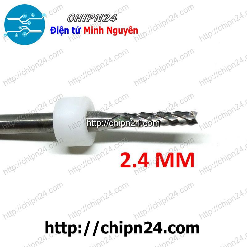 [1 CÂY] Mũi phay mạch in CNC 2.4mm