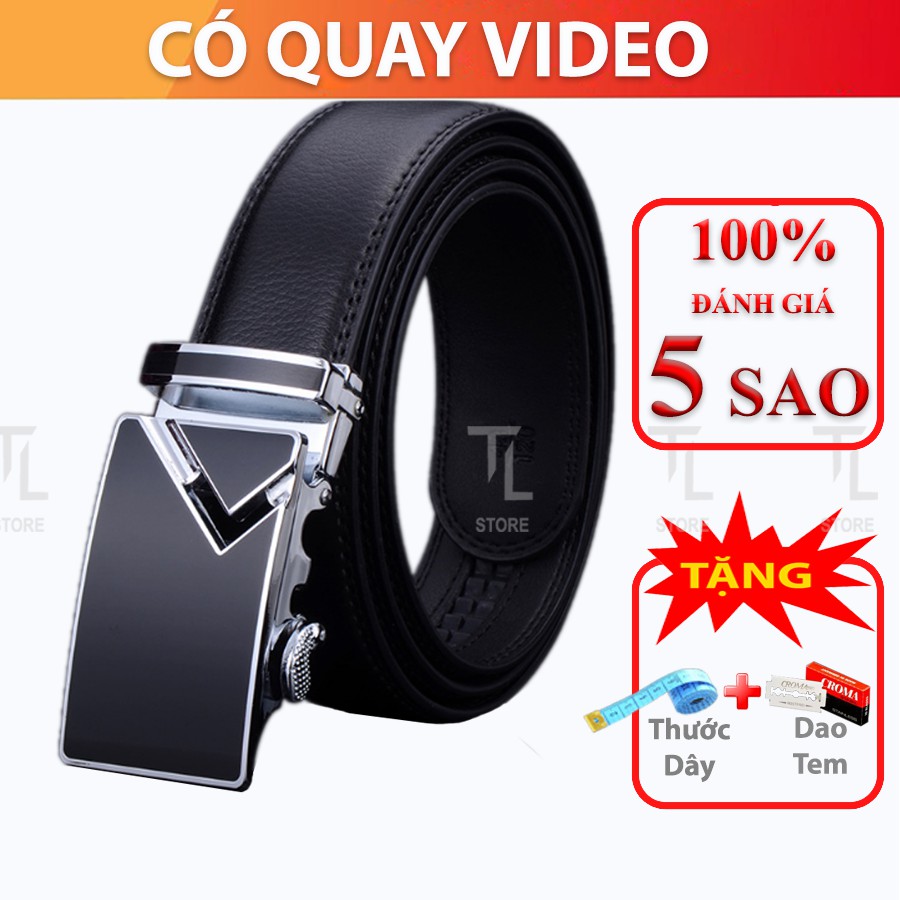 Thắt Lưng Da, Dây Nịt Nam VG01 Cao Cấp, Khóa Kim Loại Tự động, Bản 3,5cm, Phù Hợp Mặc Quần Âu, Thời Trang Công Sở
