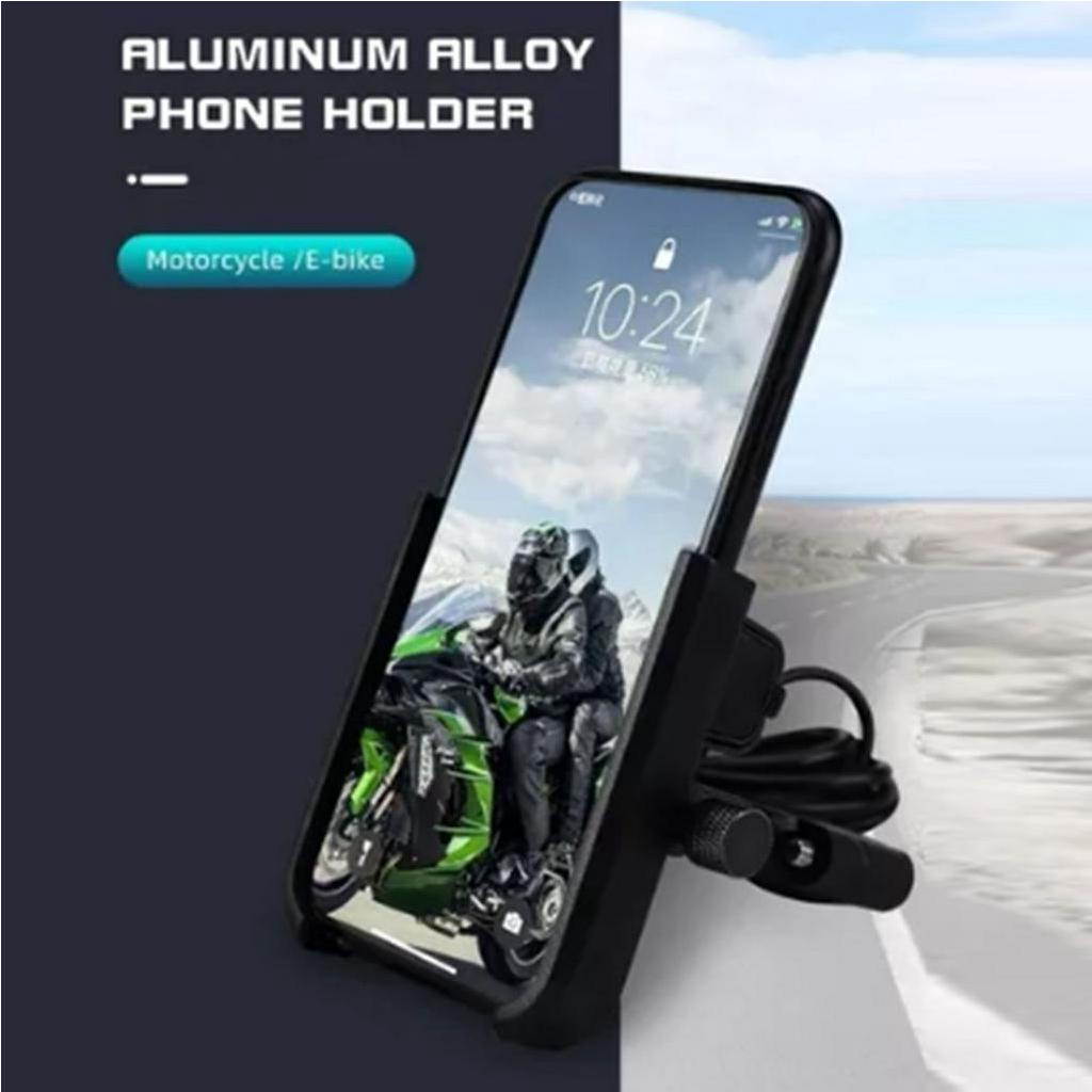 Có thể bán buôn Gắn Điện Thoại Xe Máy 5V2.1A Sạc Nhanh USB 12 Đến 24V Chống Thấm Nước Xoay 360° Trơn Trượt Cho Vermont055 Hàng giao ngay