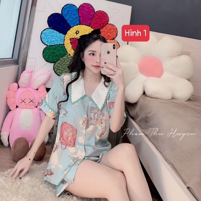 Bộ ngủ lụa SAM , satin , mango Huyền Bé Store chính chủ shop tự chụp