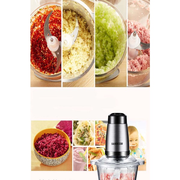 XẢ máy xay thịt Sande 1.2L xay cua cá, ngũ cốc đa năng