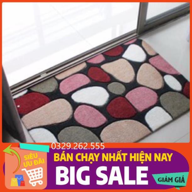 (FreeShip) Hàng dầy đẹp - Thảm lau chân 3D đế cao su chống trơn 40x60cm