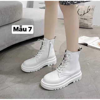 Giày boots Da nữ cổ cao mới