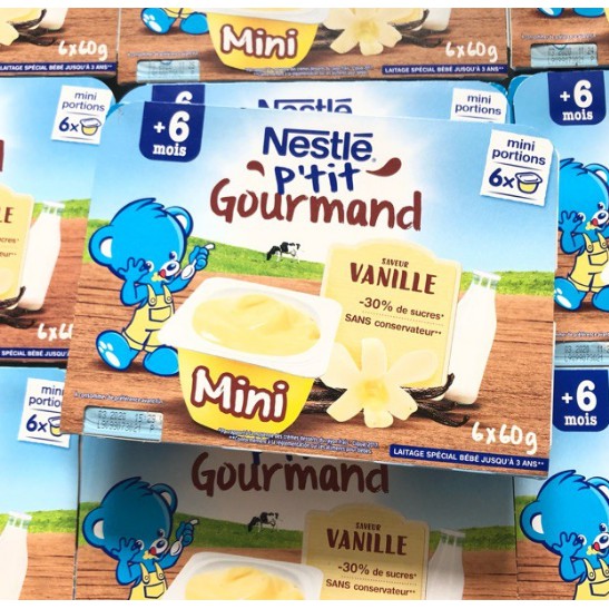 Váng Sữa Nestle Pháp Vị Vani 6m+ Lốc 6 hũ