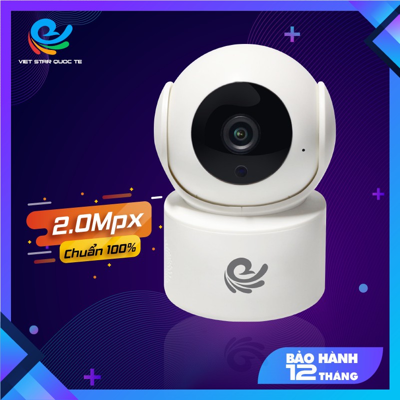 SIÊU NÉT- [KÈM THẺ 64GB ] Camera Ip Wifi Trong Nhà CC2021-Full HD-2.0Mpx 1080P-Xoay Theo Chuyển Động-BH 12 Tháng