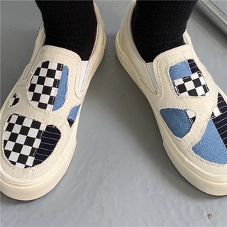 Giày slip-on caro + ảnh thật