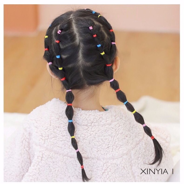 sp 1k Combo 100 dây thun tóc vòng nhỏ cho bé gái