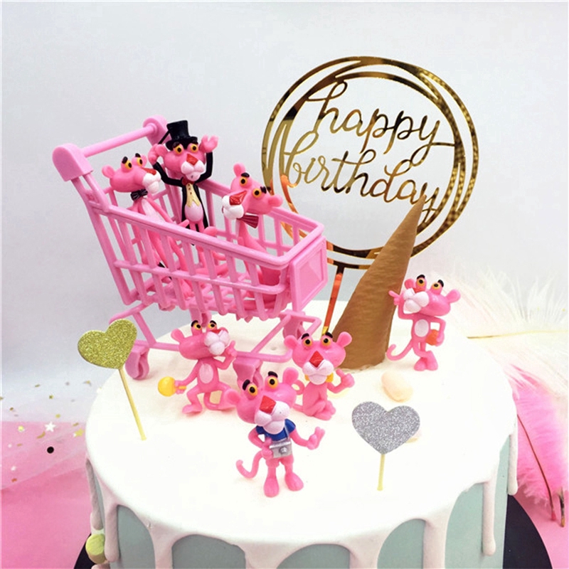 Topper gắn trang trí bánh kem chữ Happy Birthday 9 kiểu dáng xinh xắn