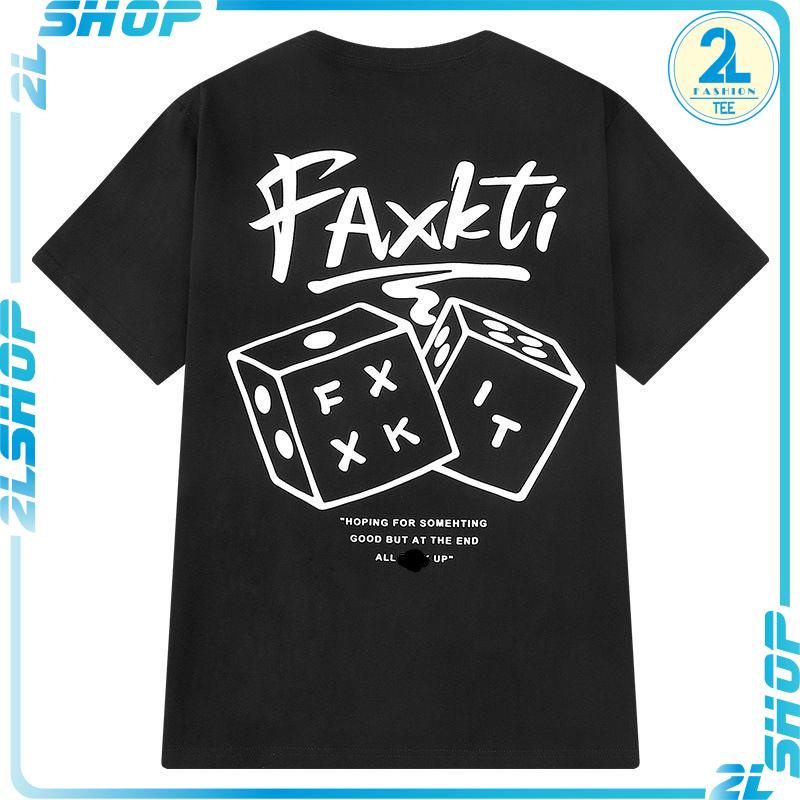 Áo thun tay lỡ Faxkti chất cotton sịn phông Unisex nam nữ Cotton oversize form rộng phong cách Hiphop