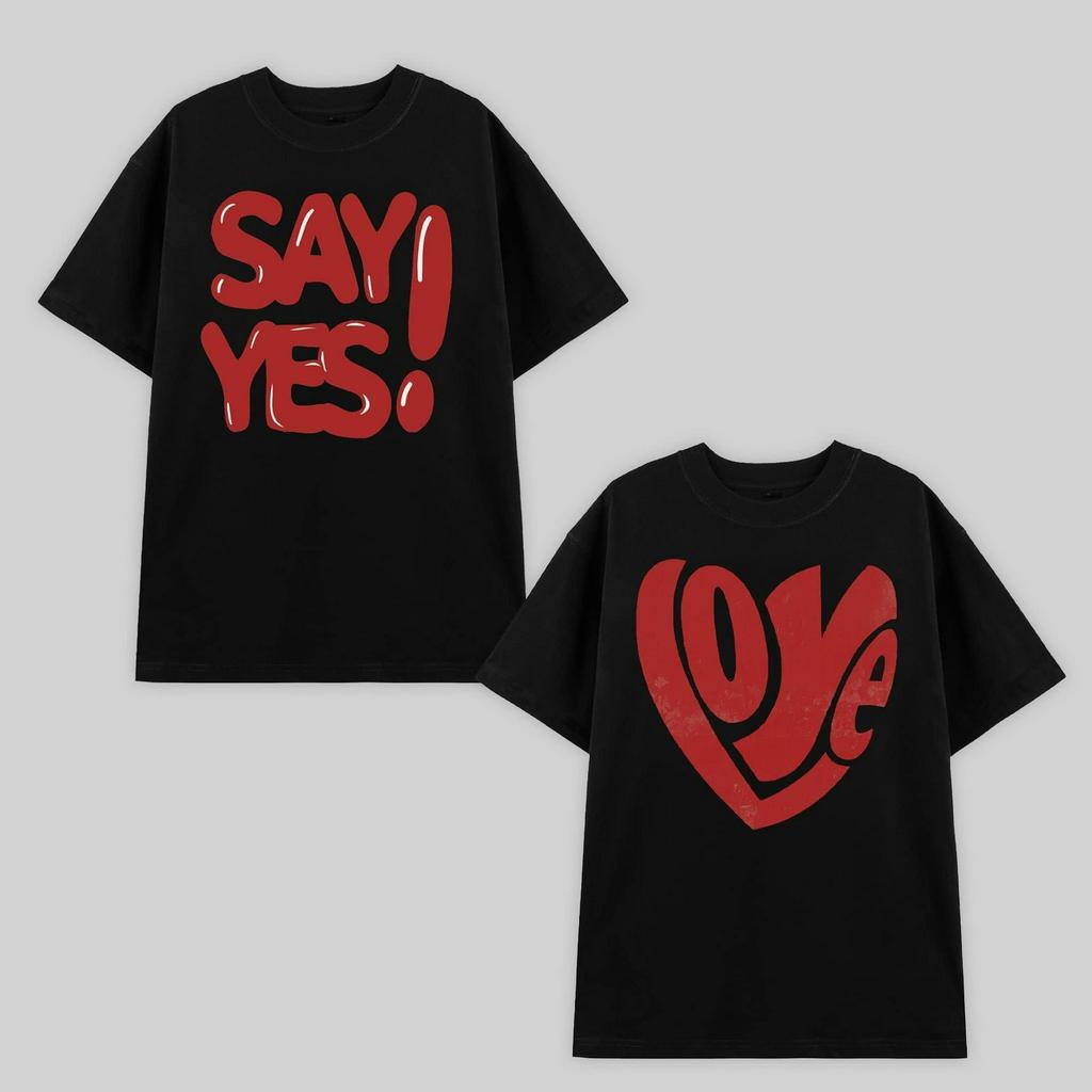 Áo thun unisex chữ say yes, love from rộng vải cotton aophongfromrong.vn - áo phông unisex có size