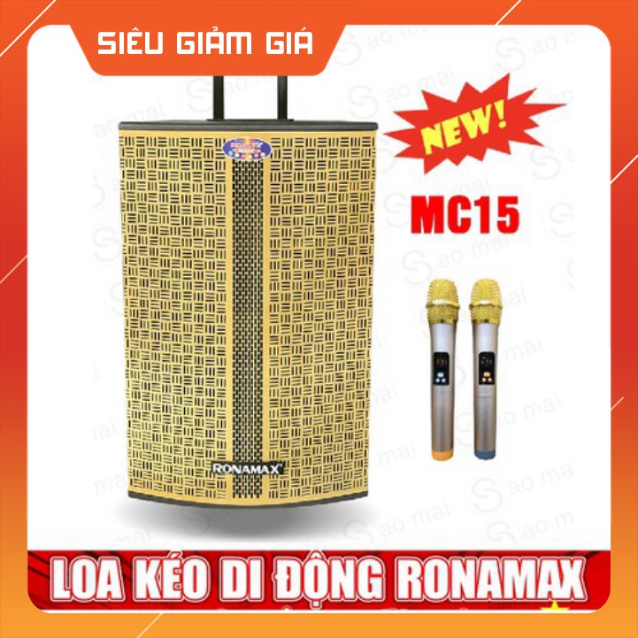 [ HÀNG CHẤT LƯỢNG] Loa kéo karaoke Ronamax MC15 - Loa bluetooth thùng gỗ 4 tấc - Giá tốt nhất miền nam