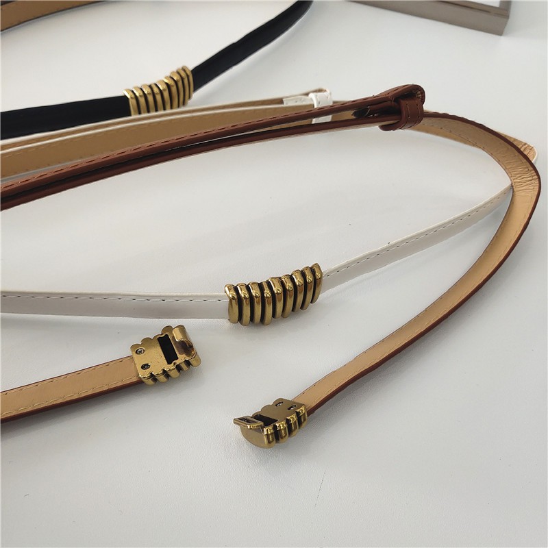 Thắt Lưng Da Pu Bản Nhỏ Thời Trang Cho Nữ