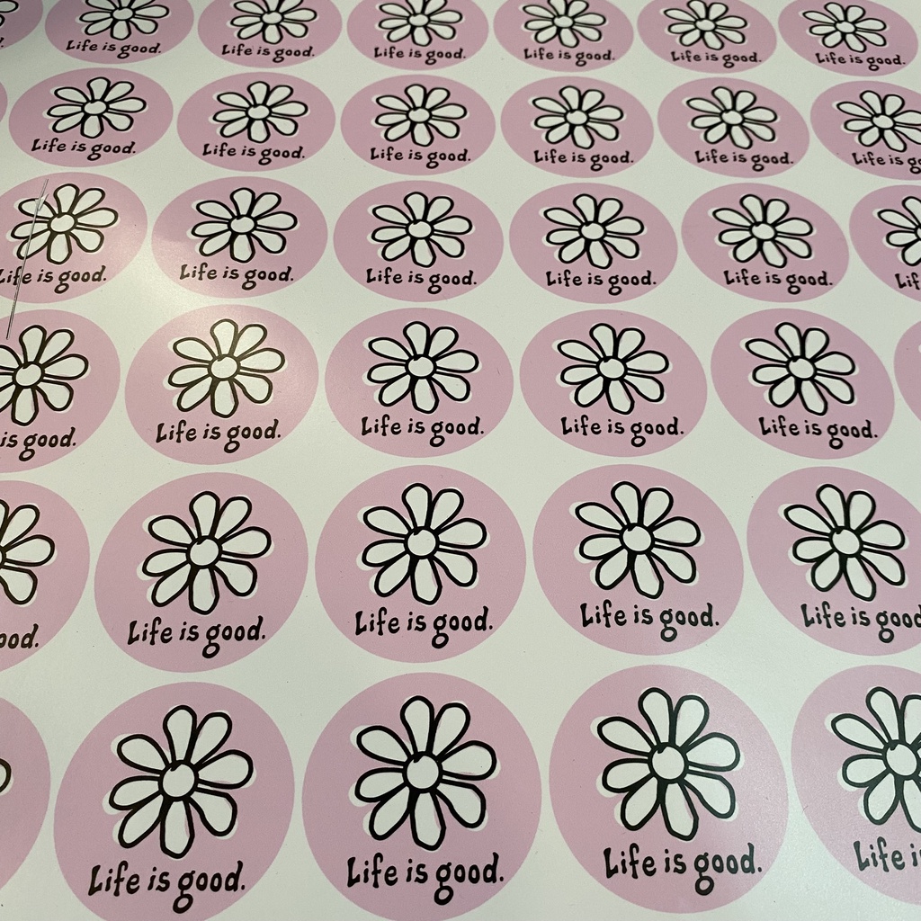 Hình dán Sticker life is good dán mũ bảo hiểm, điện thoại, máy tính