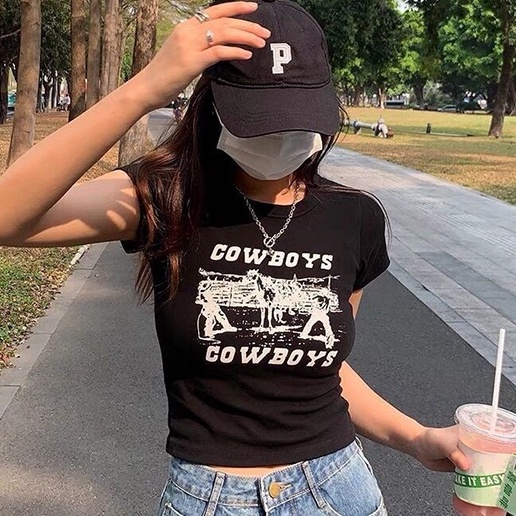 Áo thun IELGY tay ngắn dáng ôm phong cách cổ điển thời trang mùa hè cho nữ