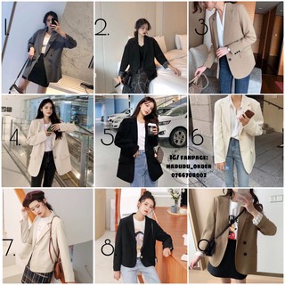 [ order 10-20 ngày ] áo blazer 2 lớp form đẹp, dày dặn + ảnh thật