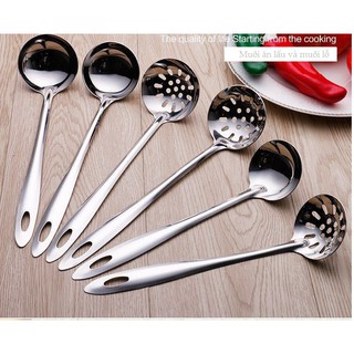 Vá, Muôi Múc Canh Inox - Xẻng Lật (sạn) Chiên Xào Thức Ăn, Chất Liệu Inox Cao Cấp Không Gỉ Sét,Tiện Lợi