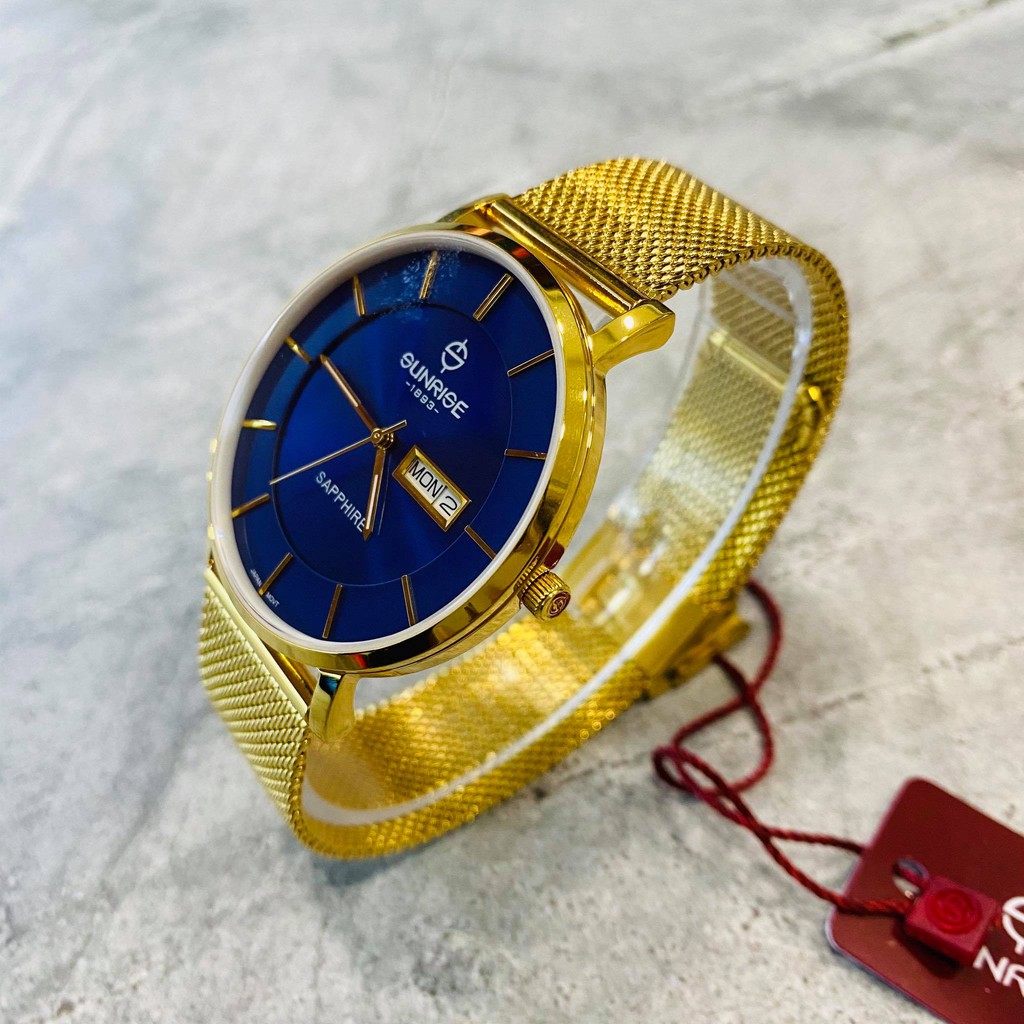Đồng hồ Sunrise Nam chính hãng Nhật Bản M1237.SA.G.X - kính saphire chống trầy - ch