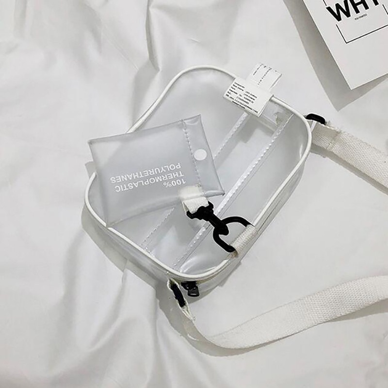 Túi đeo chéo vai bằng nhựa trong suốt thời trang dành cho nữ
