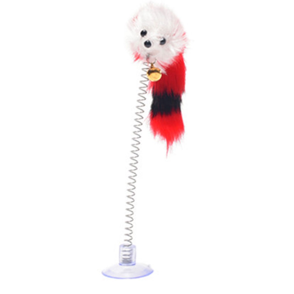 [CHOO] Pet Mouse Toys Elastic False Mouse Toys Pet Interactive Scratcher Spring Mice Teaser Random Color