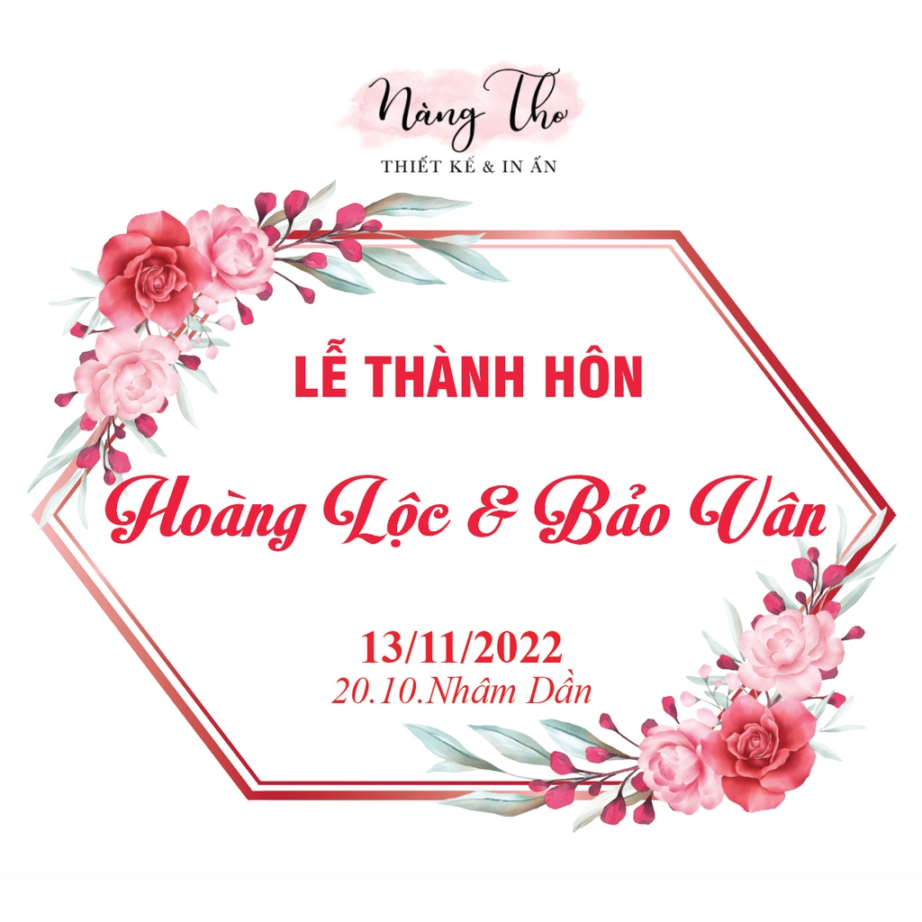 BẢNG CƯỚI TÊN CÔ DÂU CHÚ RỂ TRANG TRÍ TIỆC CƯỚI_NÀNG THƠ DESIGN