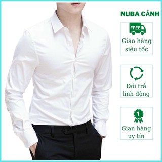 Áo sơ mi nam dài tay họa tiết,chất vải lụa,cá tính trẻ trung,NUCA 07