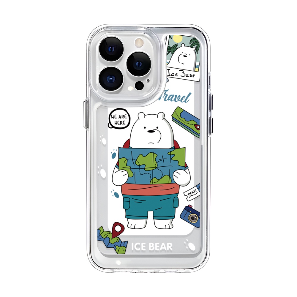 Ốp Điện Thoại Trong Suốt Họa Tiết Gấu Hoạt Hình Cho iphone 14 Pro Max Plus 13 11 12 7Plus X XR XS Max 7 8 SE 2020