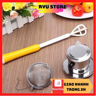 Cây đánh bọt cà phê❤️𝑭𝑹𝑬𝑬𝑺𝑯𝑰𝑷❤️ Đánh trứng bằng nhựa có lò xo
