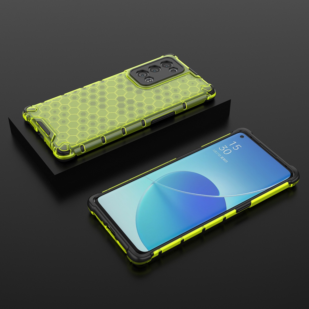 Ốp Điện Thoại PC Cứng Viền TPU Dẻo Trong Suốt Kiểu Giáp Chống Sốc Cho Oppo Reno 6 Pro Plus 5G Oppo Reno6 5G